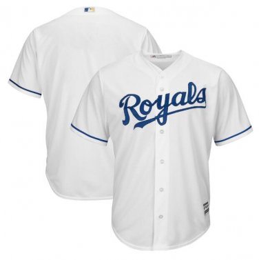 Kansas City Royals Cool Base Player Men's Jersey White Size M L XL XXL XXXL