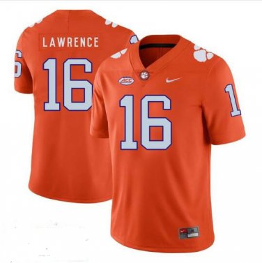 Trevor Lawrence #16 Clemson Tigers College Football Limited Player Jersey Men's Orange Size S