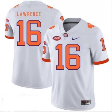 Trevor Lawrence #16 Clemson Tigers College Football Limited Player Jersey Men's White Size XL