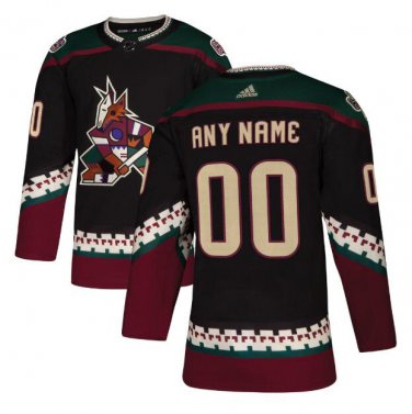 Custom Arizona Coyotes Alternate Blank Men's Jersey Black Size S M L XL XXL XXXL Available