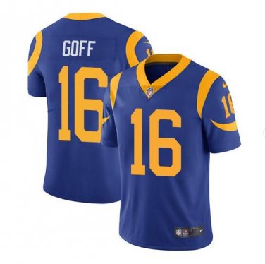 Jared Goff #16 Los Angeles Rams Limited Player Jersey Men's Royal Size XXXL