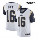 Jared Goff #16 Los Angeles Rams Limited Player Jersey Youth White Size S