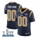 Custom Los Angeles Rams 2019 Super Bowl LIII Limited Jersey Men's Navy Size S M L XL XXL XXXL