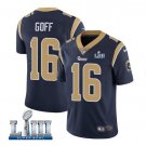 Jared Goff #16 Los Angeles Rams 2019 Super Bowl LIII Limited Player Jersey Men's Navy Size XXL