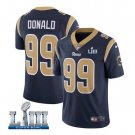 Aaron Donald #99 Los Angeles Rams 2019 Super Bowl LIII Limited Player Jersey Men's Navy Size XL