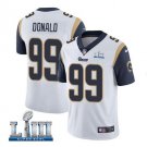 Aaron Donald #99 Los Angeles Rams 2019 Super Bowl LIII Limited Player Jersey Men's White Size S