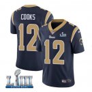 Brandin Cooks #12 Los Angeles Rams 2019 Super Bowl LIII Limited Player Jersey Men's Navy Size XXL