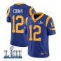Brandin Cooks #12 Los Angeles Rams 2019 Super Bowl LIII Limited Player Jersey Men's Royal Size XXL