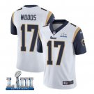 Robert Woods #17 Los Angeles Rams 2019 Super Bowl LIII Limited Player Jersey Men's White Size XXXL