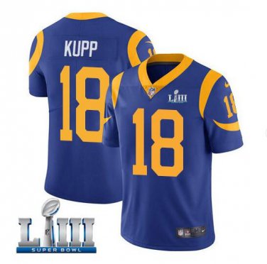 Cooper Kupp #18 Los Angeles Rams 2019 Super Bowl LIII Limited Player Jersey Men's Royal Size XXL