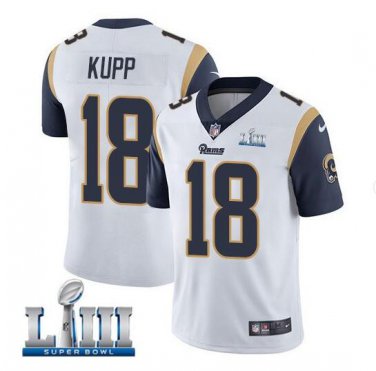 Cooper Kupp #18 Los Angeles Rams 2019 Super Bowl LIII Limited Player Jersey Men's White Size M
