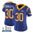 Todd Gurley II #30 Los Angeles Rams 2019 Super Bowl LIII Limited Player Jersey Women's Royal Size L