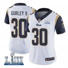 Todd Gurley II #30 Los Angeles Rams 2019 Super Bowl LIII Limited Player Jersey Women's White Size S