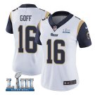 Jared Goff #16 Los Angeles Rams 2019 Super Bowl LIII Limited Player Jersey Women's White Size L