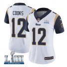 Brandin Cooks #12 Los Angeles Rams 2019 Super Bowl LIII Limited Player Jersey Women's White Size L