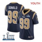 Aaron Donald #99 Los Angeles Rams 2019 Super Bowl LIII Limited Player Jersey Youth Navy Size XL