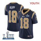 Cooper Kupp #18 Los Angeles Rams 2019 Super Bowl LIII Limited Player Jersey Youth Navy Size XL
