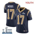 Robert Woods #17 Los Angeles Rams 2019 Super Bowl LIII Limited Player Jersey Youth Navy Size S