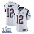 Tom Brady #12 New England Patriots 2019 Super Bowl LIII Limited Player Jersey Men's White Size XL