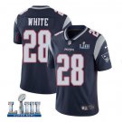 James White #28 New England Patriots 2019 Super Bowl LIII Limited Player Jersey Men's Navy Size XL