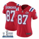 Rob Gronkowski #87 New England Patriots 2019 Super Bowl LIII Limited Jersey Women's Red Size S
