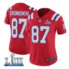 Rob Gronkowski #87 New England Patriots 2019 Super Bowl LIII Limited Jersey Women's Red Size XXL