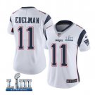 Julian Edelman #11 New England Patriots 2019 Super Bowl LIII Limited Jersey Women's White Size S