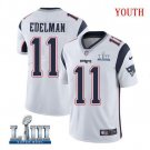 Julian Edelman #11 New England Patriots 2019 Super Bowl LIII Limited Jersey Youth White Size S