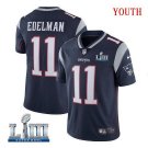 Julian Edelman #11 New England Patriots 2019 Super Bowl LIII Limited Jersey Youth Navy Size M
