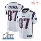 Rob Gronkowski #87 New England Patriots 2019 Super Bowl LIII Limited Jersey Youth White Size M