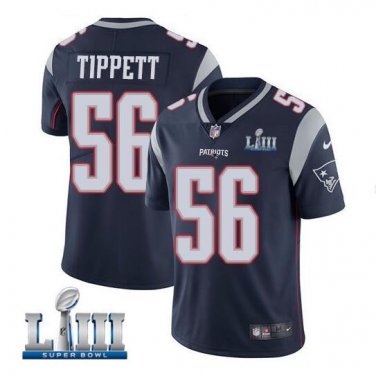 Andre Tippett #56 New England Patriots 2019 Super Bowl LIII Limited Player Jersey Men's Navy Size S