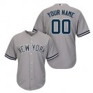 Custom New York Yankees Cool Base Men's Jersey Gray Size M L XL XXL XXXL
