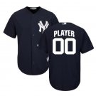 Custom New York Yankees Cool Base Men's Jersey Navy Size M L XL XXL XXXL