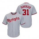 Max Scherzer #31 Washington Nationals Cool Base Player Men's Jersey Gray Size XXL