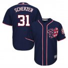 Max Scherzer #31 Washington Nationals Cool Base Player Men's Jersey Navy Size XXL
