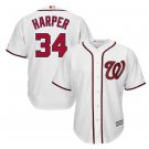 Bryce Harper #34 Washington Nationals Cool Base Player Men's Jersey White Size XL