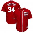 Bryce Harper #34 Washington Nationals Cool Base Player Men's Jersey Red Size XL