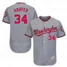 Bryce Harper #34 Washington Nationals Flex Base Player Men's Jersey Gray Size L