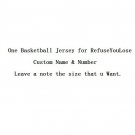 One Basketball Jersey,Custom name & number. Free shipping
