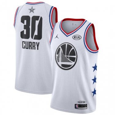 Stephen Curry #30 Golden State Warriors 2019 All-Star Game Swingman Jersey Men's White Size S