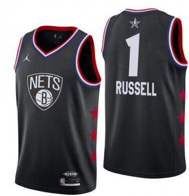 D'Angelo Russell #1 Brooklyn Nets 2019 All-Star Game Swingman Jersey Men's Black Size L