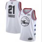 Joel Embiid #21 Philadelphia 76ers 2019 All-Star Game Swingman Jersey Men's White Size S