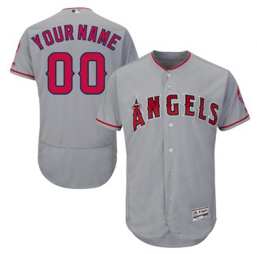 Custom Los Angeles Angels Flex Base Men's Jersey Gray M L XL XXL XXXL
