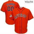 Custom Houston Astros Cool Base Youth Jersey Orange Size S M L XL