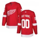 Custom Detroit Red Wings Men's Jersey Red Size S M L XL XXL XXXL