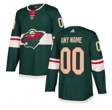 Custom Minnesota Wild Men's Jersey Green Size S M L XL XXL XXXL