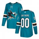 Custom San Jose Sharks Men's Jersey Teal Size S M L XL XXL XXXL