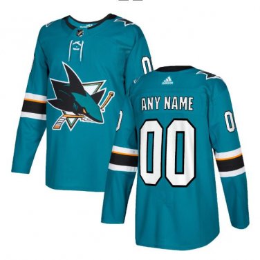 Custom San Jose Sharks Men's Jersey Teal Size S M L XL XXL XXXL