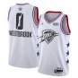 Russell Westbrook #0 Oklahoma City Thunder 2019 All-Star Game Swingman Jersey Men's White Size XXL