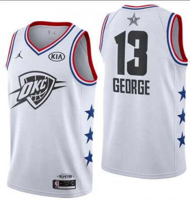 Paul George #13 Oklahoma City Thunder 2019 All-Star Game Swingman Jersey Men's White Size XL